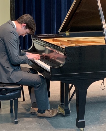 Casey playing piano